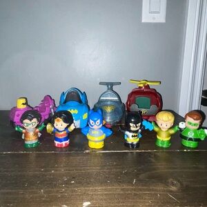 fisher price little people wheelies dc super friends superhero/vehicles